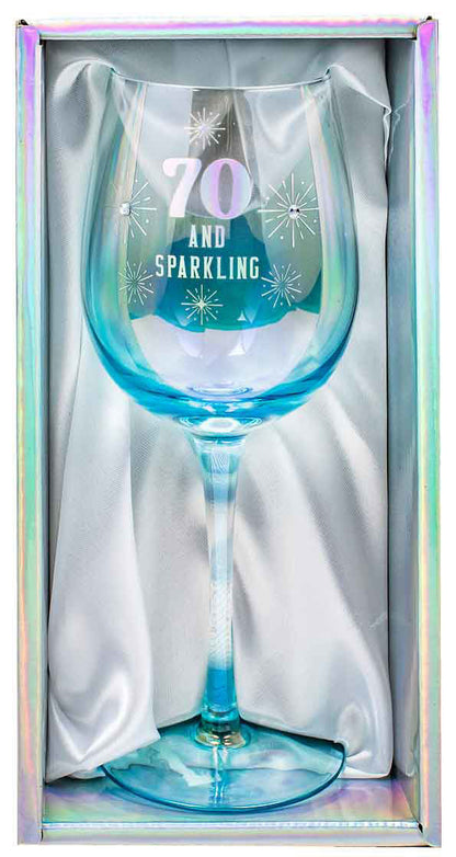 70TH WINE GLASS HOLOGRAPHIC
