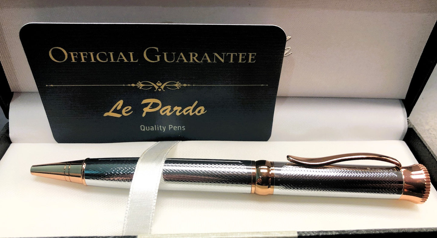 LE PARDO PEN SILVER ROSE GOLD