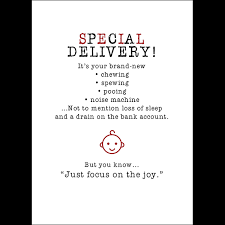 DEFAMATION SPECIAL DELIVERY BABY RUDE CARD