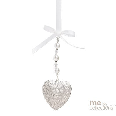 HEART DROP WITH GLASS BEADS AND PENDANT SILVER