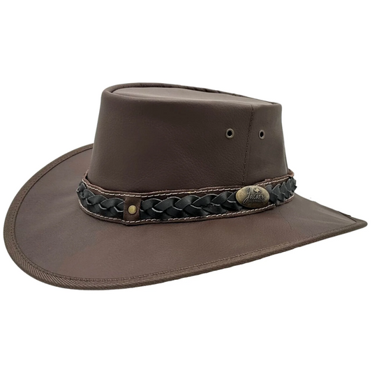 JACARU HAT ROO NOMAD TRAVELLER W/BAG  BROWN MEDIUM