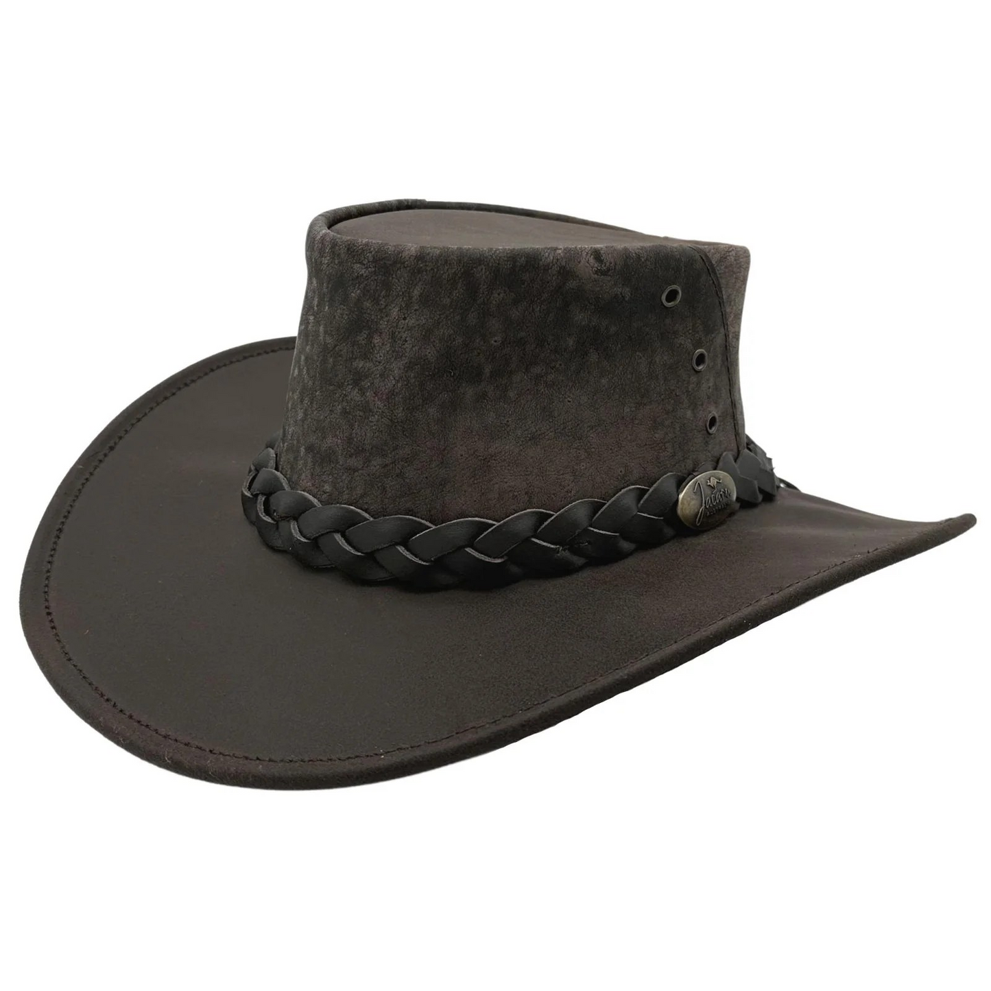 JACARU HAT ROO SQUASHY W/BAG STONEWASH BROWN LARGE