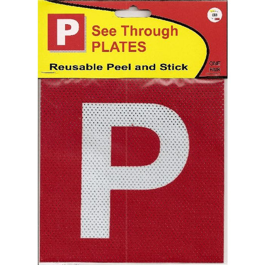 PLATES DRIVER P SEE THROUGH RED (302)