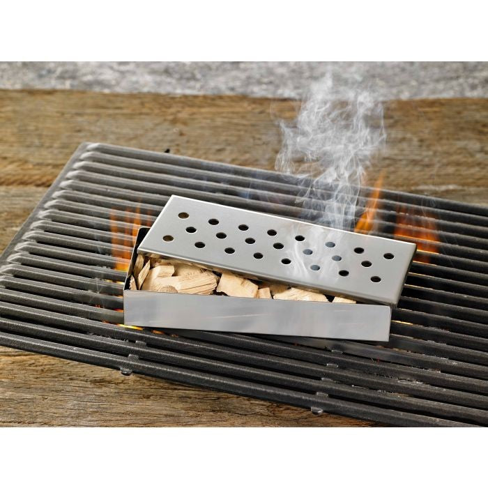 DAVIS & WADDELL WOODCHIP SMOKER BOX STAINLESS STEEL 24X10X4.5CM