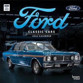 BROWN TROUT CLASSIC FORD CARS 2025 SQUARE CALENDAR