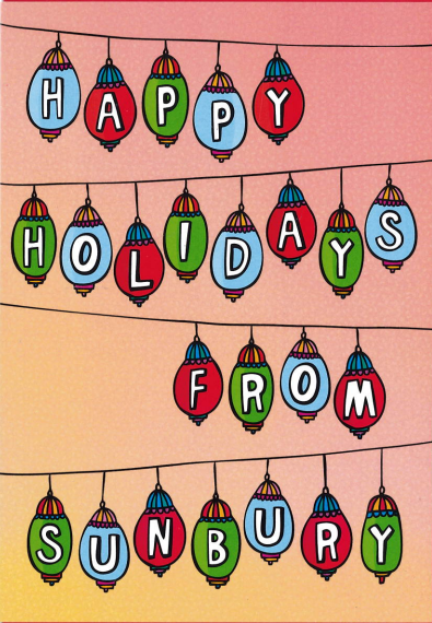 CARD LOCAL FROM SUNBURY HAPPY HOLIDAYS