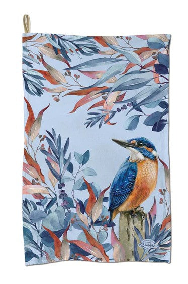 TEA TOWEL AZURE KINGFISHER