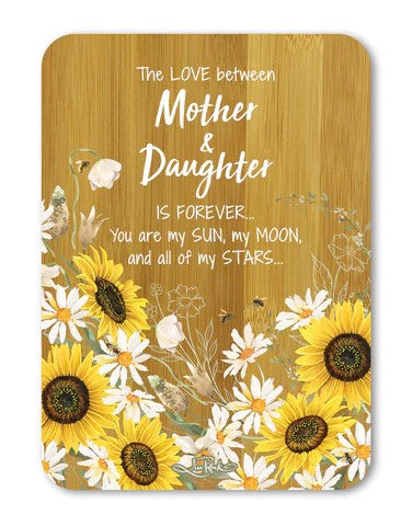 BAMBOO AFFIRMATION PLAQUE - MOTHER & DAUGHTER DAISY CHAINS