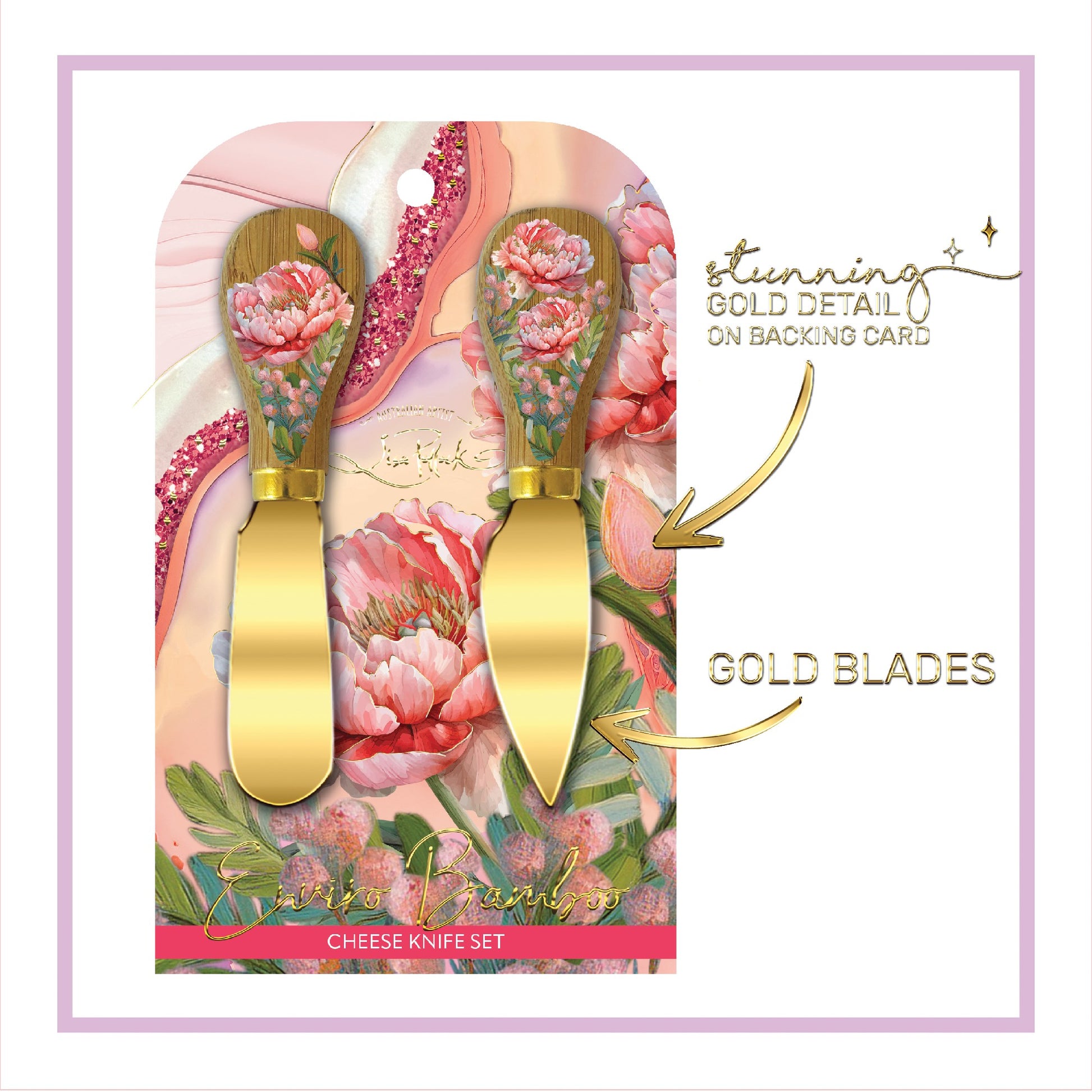 CHEESE KNIVES CORAL PEONY