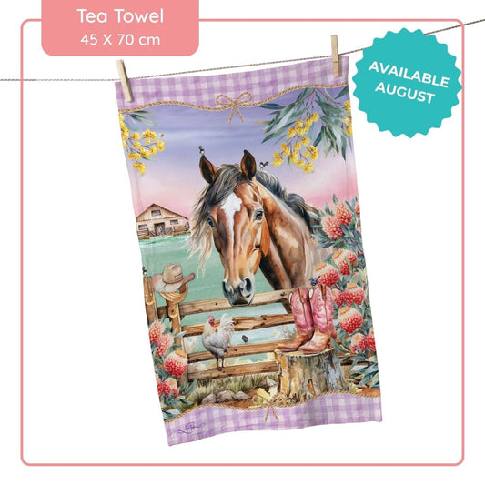 COTTON TEA TOWEL  COUNTRY DUSK