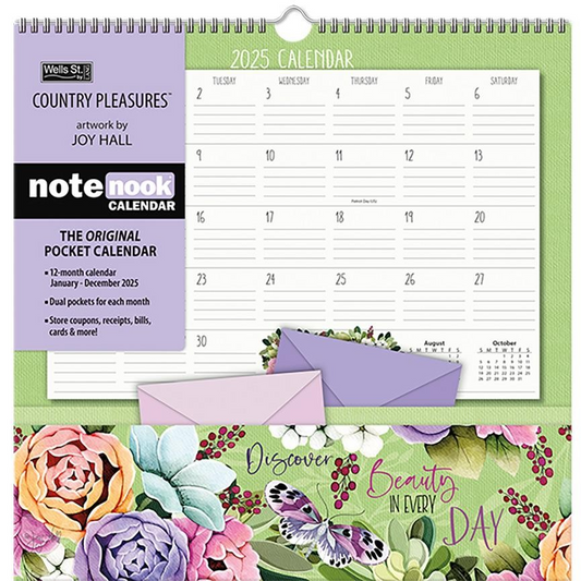 BROWN TROUT COUNTRY PLEASURES 2025 NOTE NOOK SQUARE CALENDAR