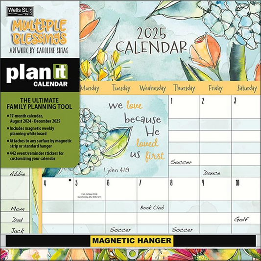 BROWN TROUT MULTIPLE BLESSINGS 2025 PLAN-IT SQUARE CALENDAR