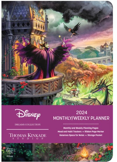 DISNEY DREAMS COLLECTION BY THOMAS KINKADE STUDIOS 12-MONTH 2024 MONTHLY/WEEKLY PLANNER