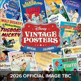 DISNEY VINTAGE POSTERS 2026 SQUARE