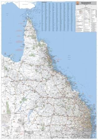 MAP QUEENSLAND STATE #13 HEMA