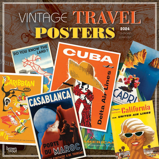 VINTAGE TRAVEL POSTERS 2024 SQUARE
