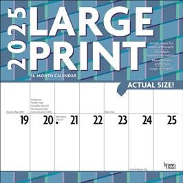 BROWN TROUT LARGE PRINT 2025 SQUARE MATTE CALENDAR