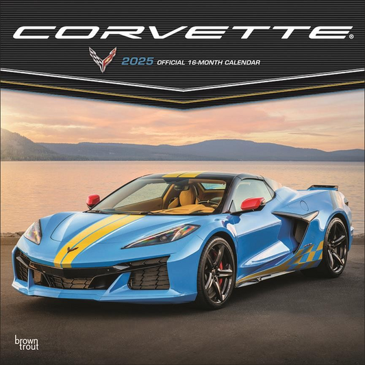 BROWN TROUT CORVETTE 2025 SQUARE CALENDAR