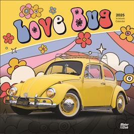 BROWN TROUT LOVE BUG 2025 SQUARE MOTOR CLUB CALENDAR