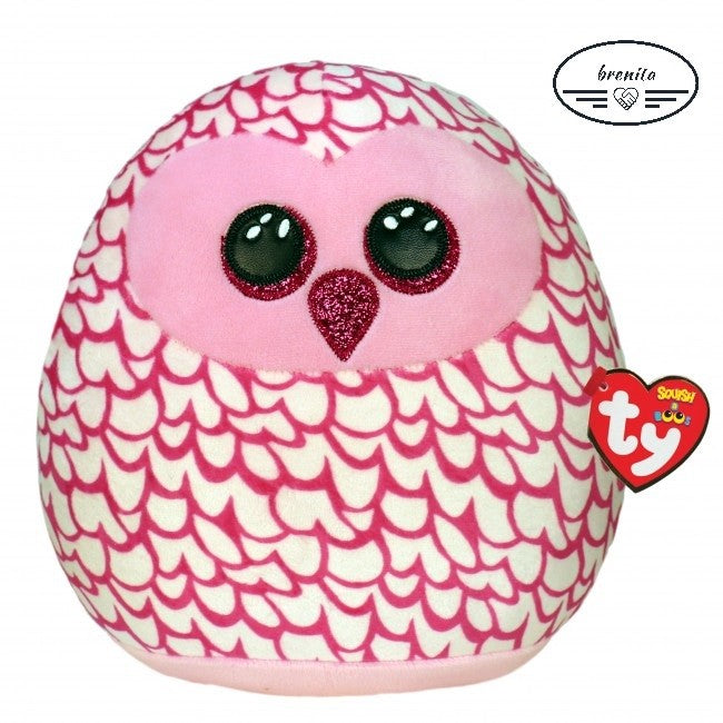 SQUISH-A-BOOS 10 INCH PINKY OWL