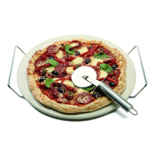 PIZZA STONE SET 33CM CUTTER INCLUDED