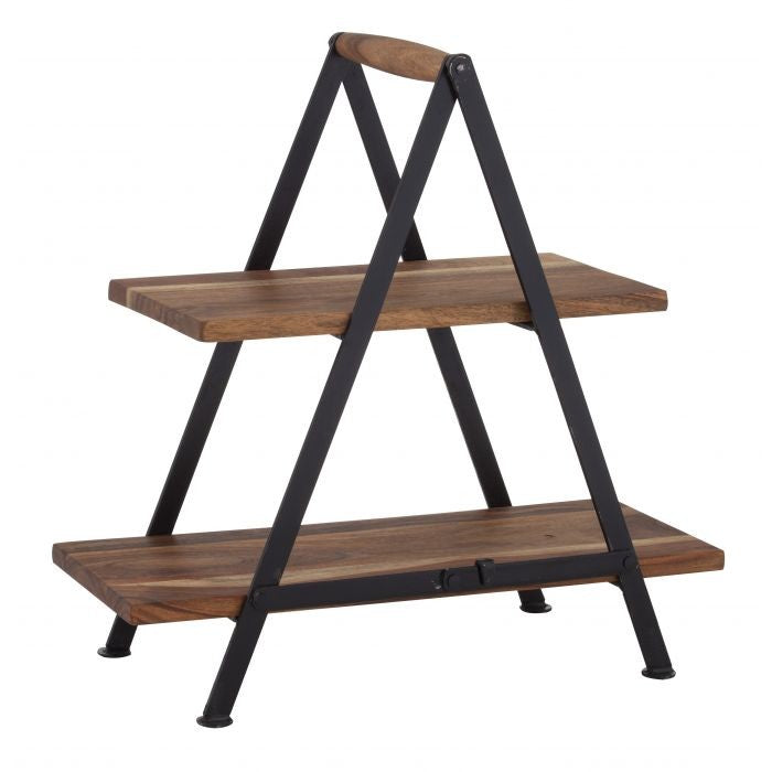 SERVING STAND 2 TIER FOLDING 23X48X48CM