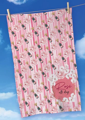 COTTON TEA TOWEL ROSE ALL DAY