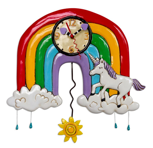 CLOCK ALLEN RAINBOWS & UNICORN